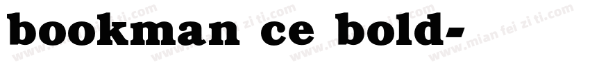 bookman ce bold字体转换